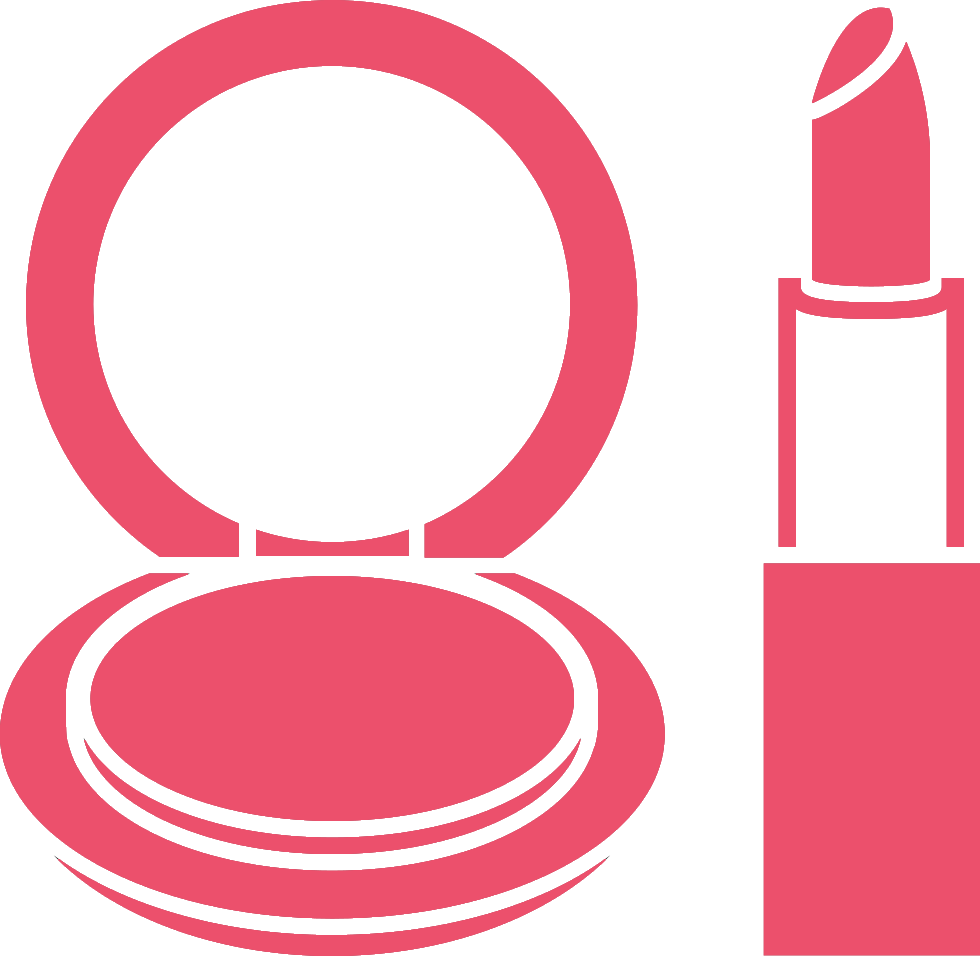 Makeup Compactand Lipstick Icon PNG image