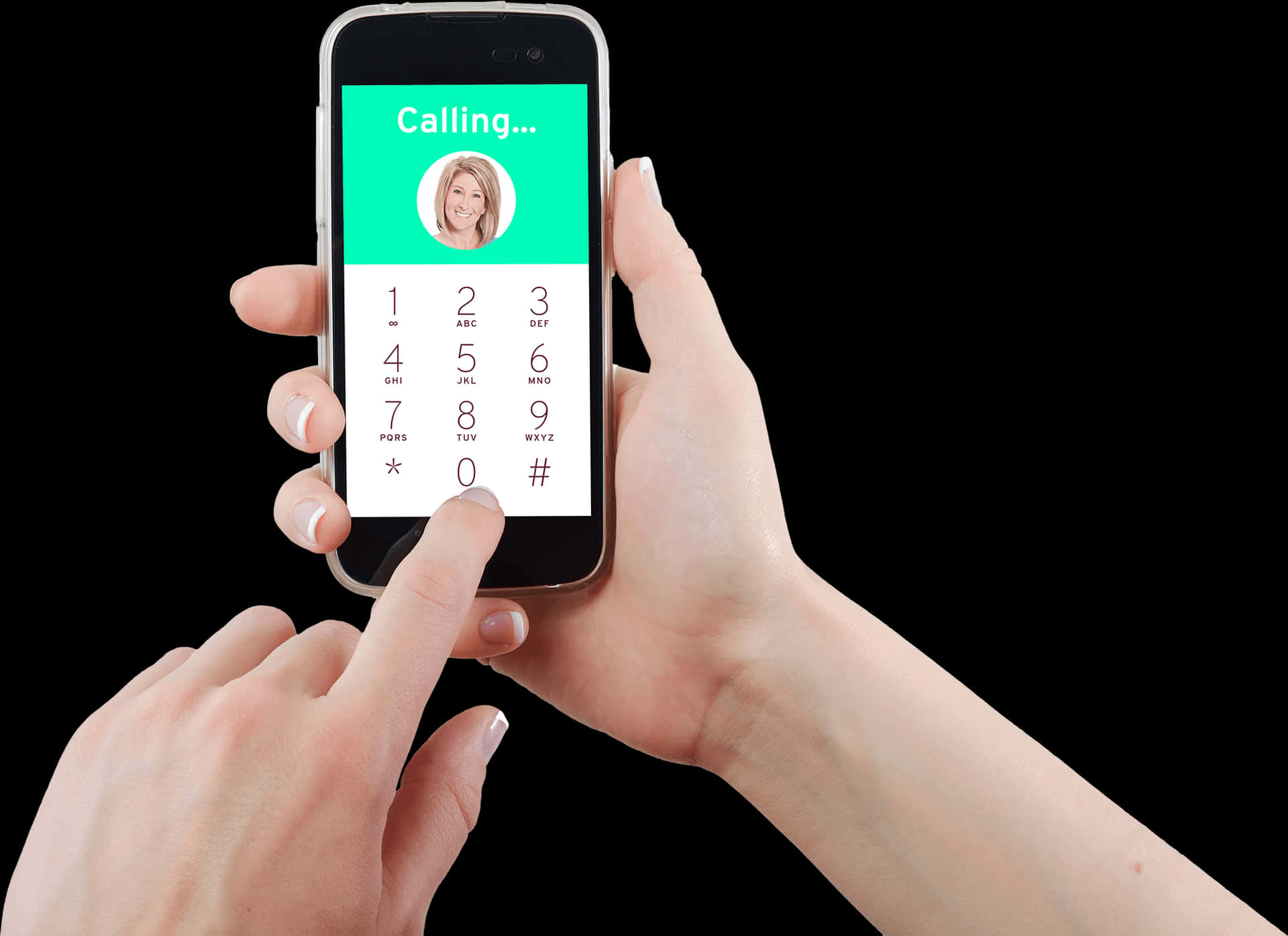 Making Phone Call Smartphone PNG image