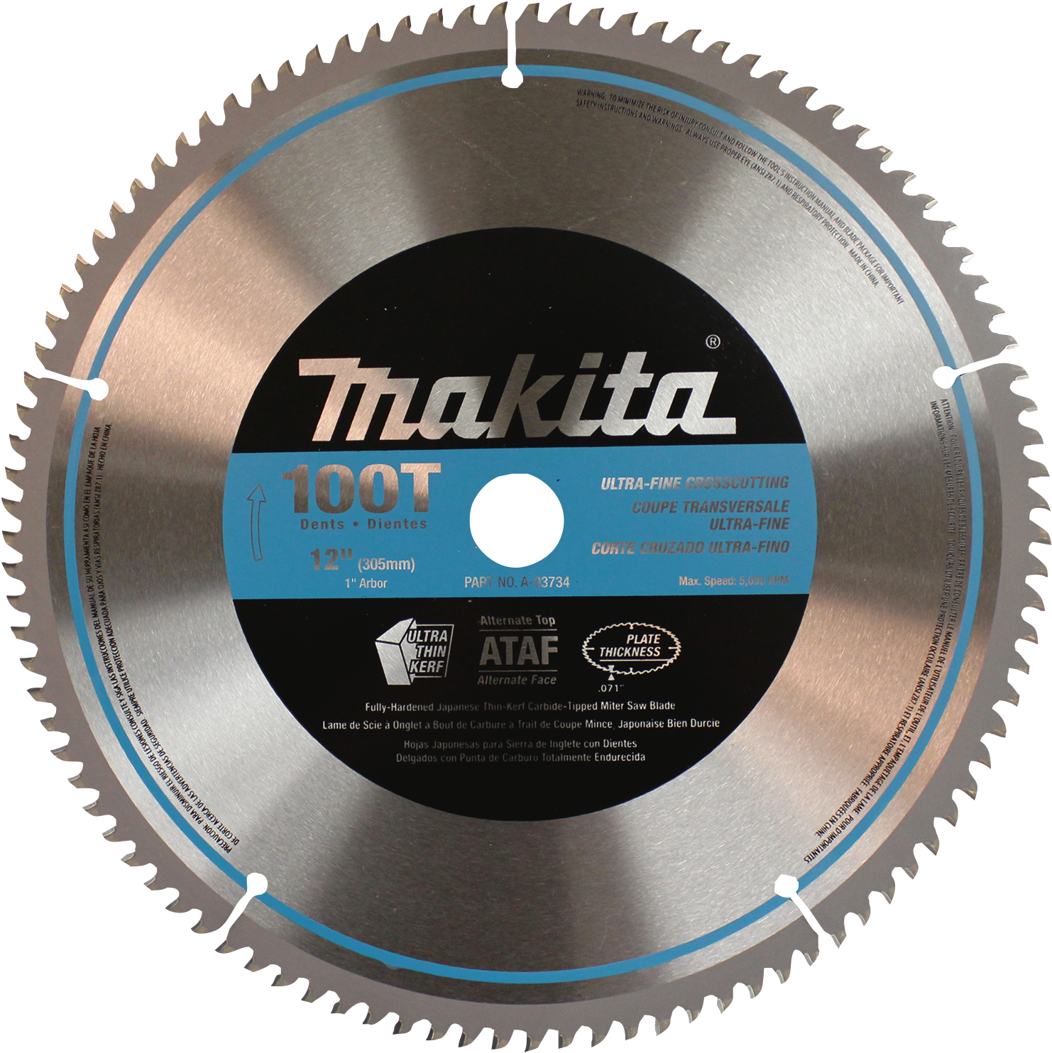 Makita Ultra Fine Crosscutting Saw Blade PNG image