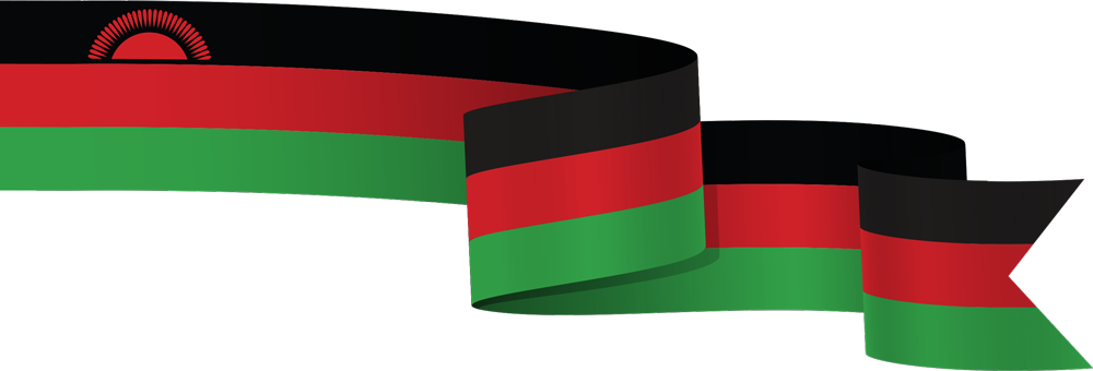 Malawi Flag Ribbon Graphic PNG image