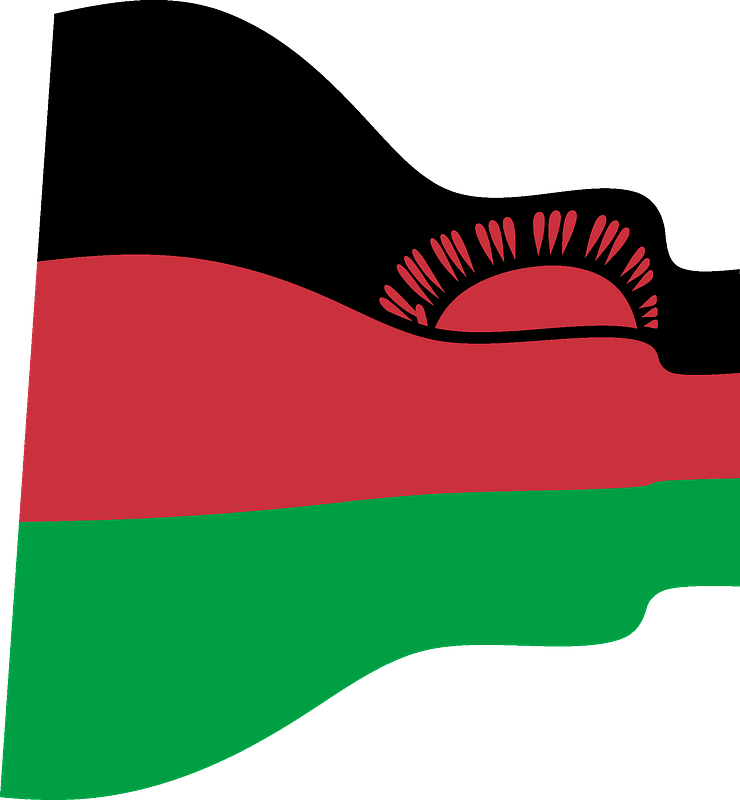 Malawi Flag Waving PNG image