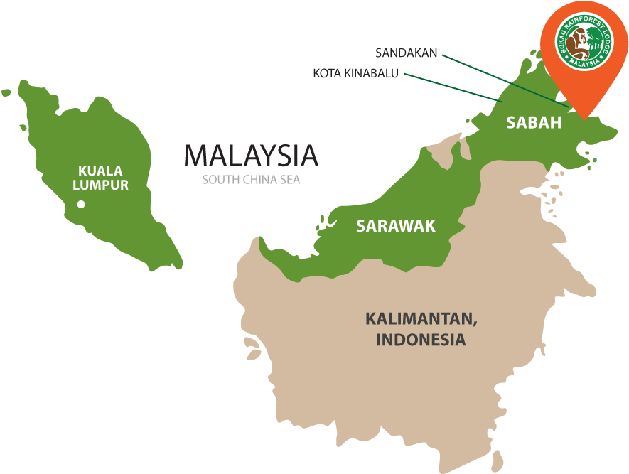 Malaysia Map Highlighting Sabah PNG image