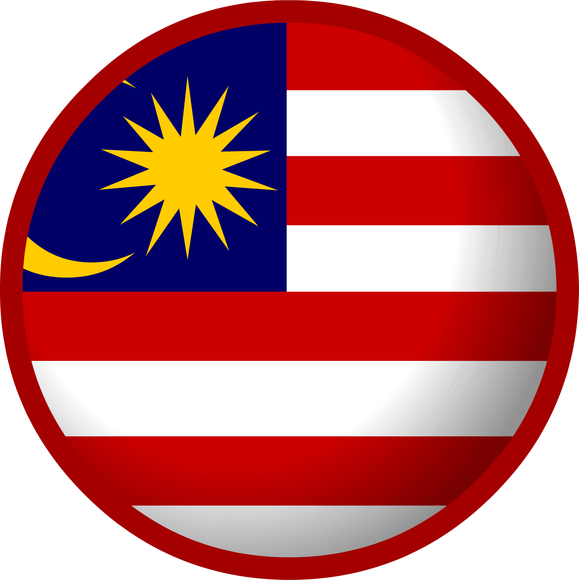 Malaysian Flag Button PNG image
