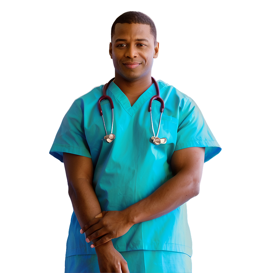 Male Nurse In Action Png 64 PNG image