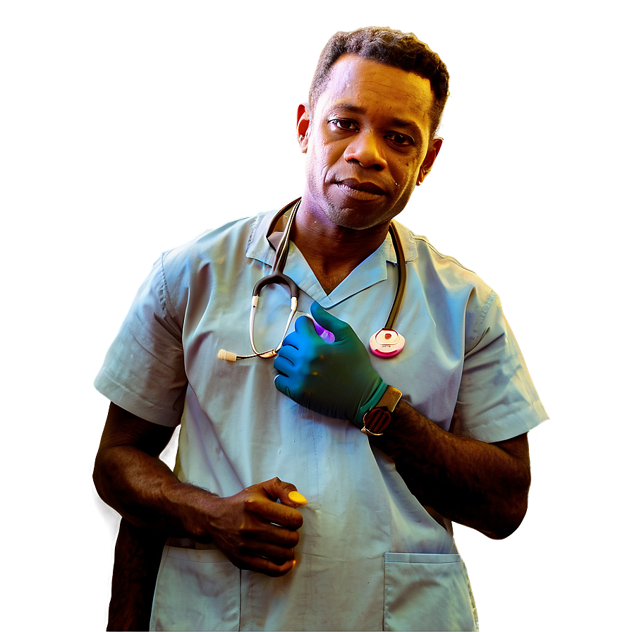 Male Nurse In Critical Care Png 13 PNG image