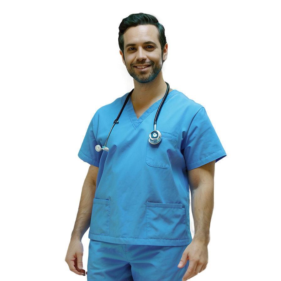 Male Nurse In Scrubs Png 4 PNG image