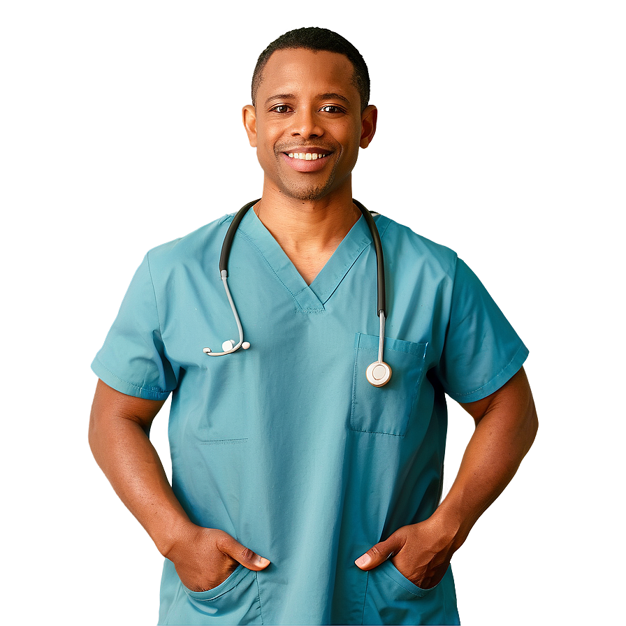 Male Nurse In Scrubs Png Wge93 PNG image