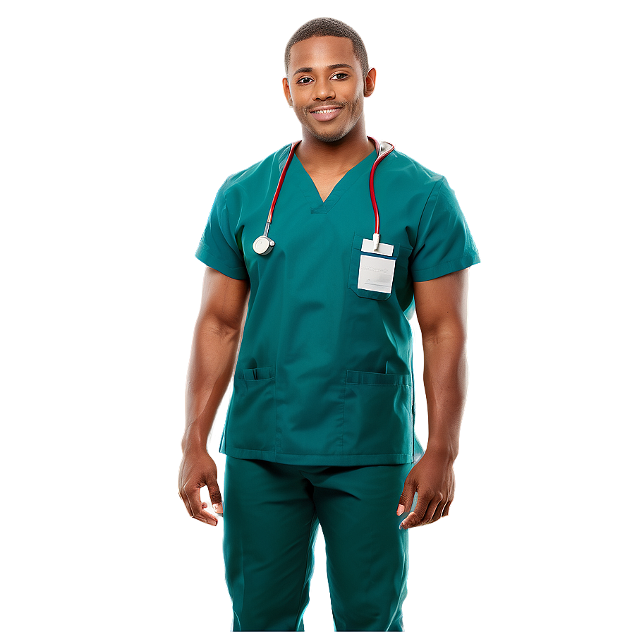 Male Nurse In Uniform Png 06292024 PNG image