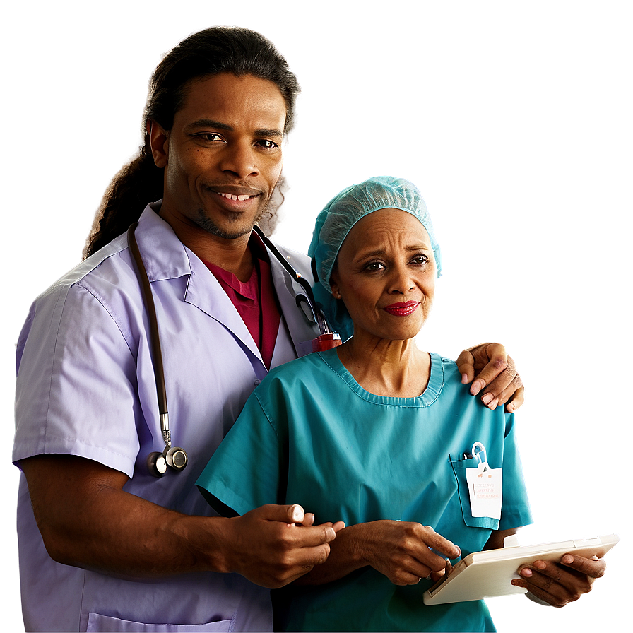 Male Nurse With Patient Png 48 PNG image