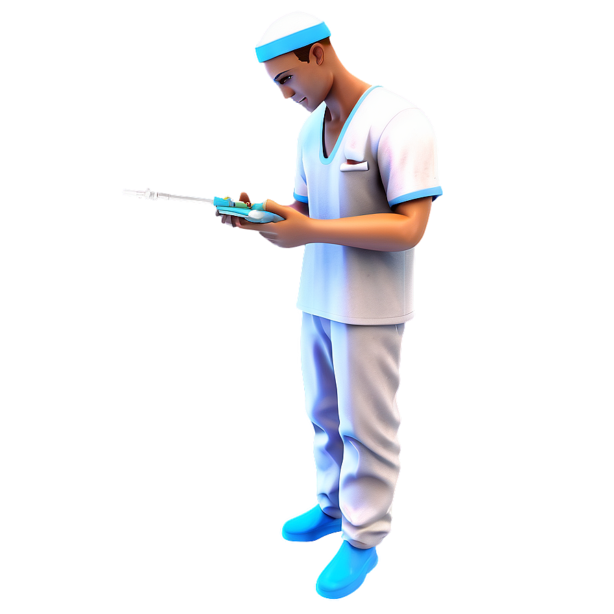 Male Nurse With Syringe Png 34 PNG image