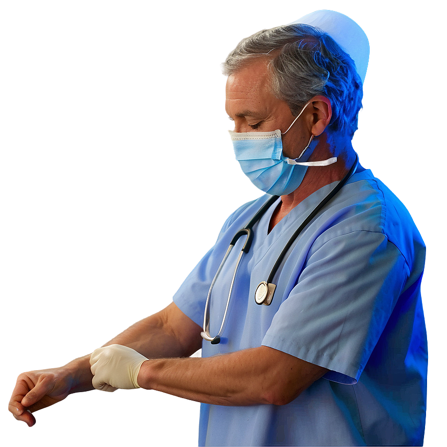 Male Nurse Working Hard Png Qgi PNG image