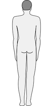 Male Silhouette Back View PNG image