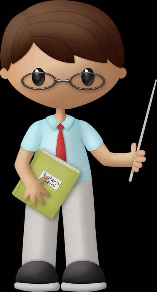 Male Teacher Cartoon Clipart PNG image