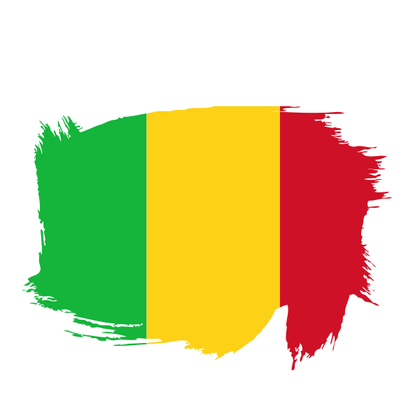 Mali Flag Brush Stroke PNG image