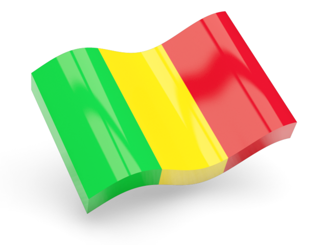 Mali Flag Waving Illustration PNG image