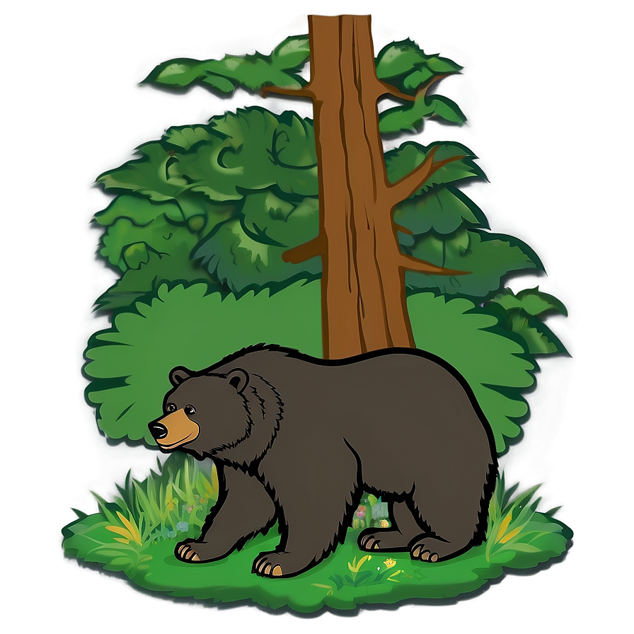 Mama Bear In Nature Scene Png Tid68 PNG image