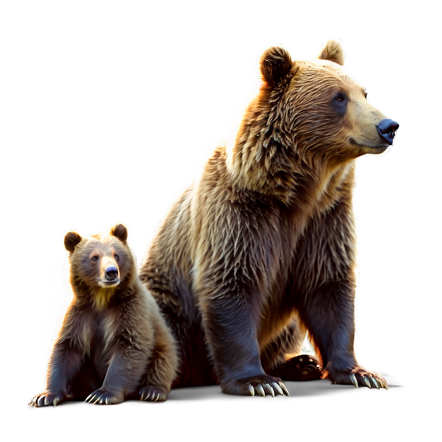 Mama Bear With Baby Bear Png Ble PNG image