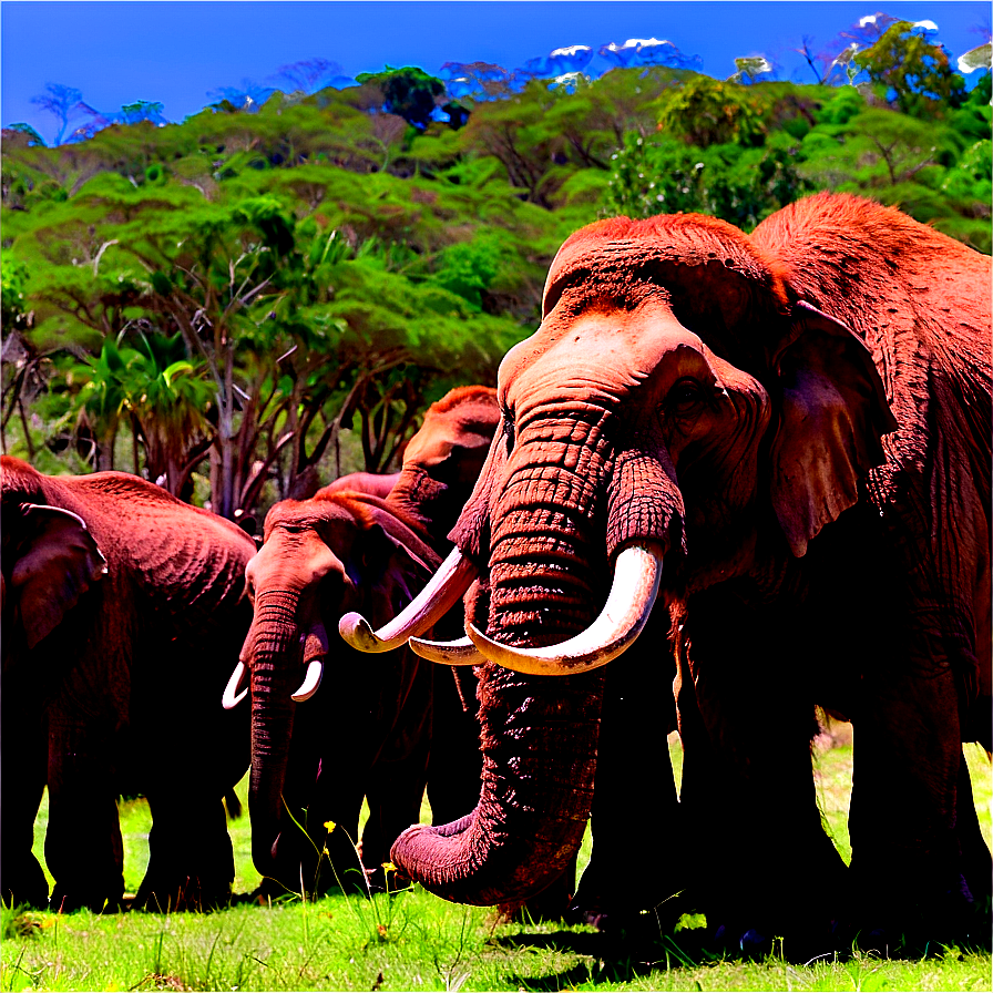 Mammoth Herd Migration Png 31 PNG image