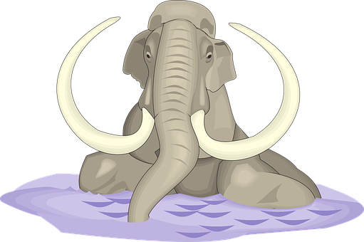 Mammoth_ Illustration_on_ Water PNG image