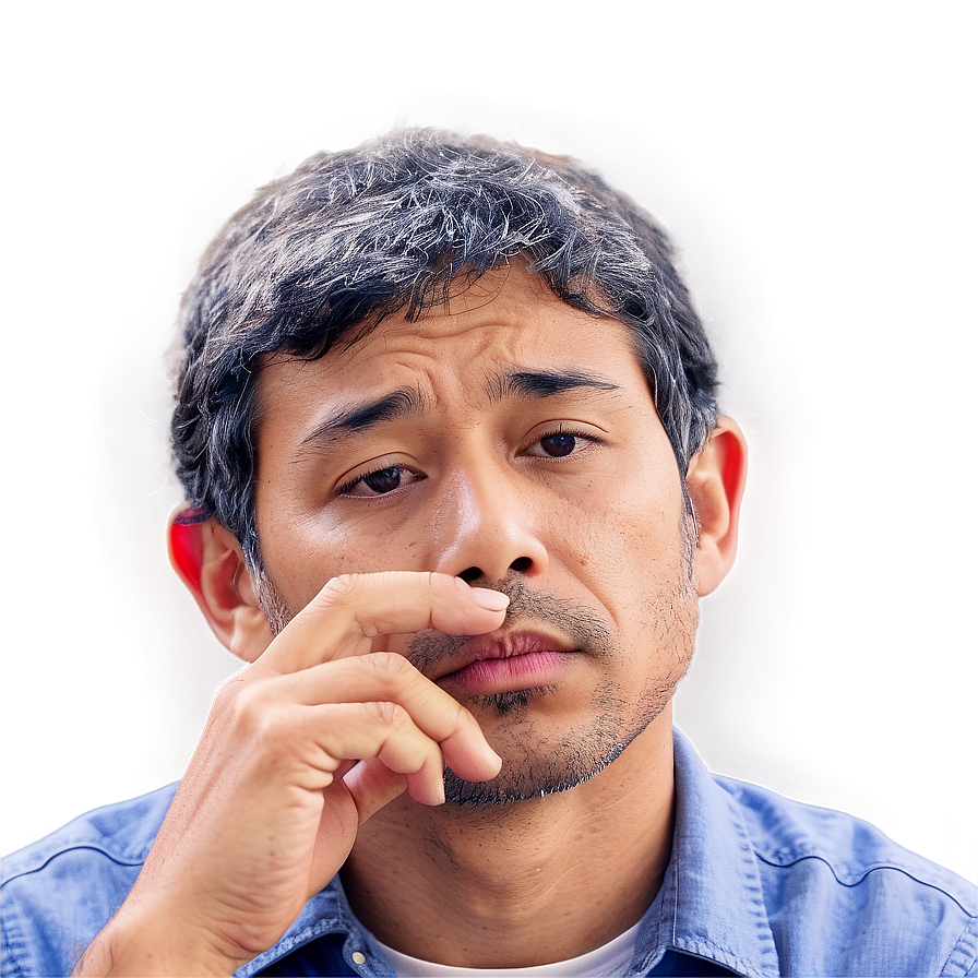 Man Absorbed In Thoughts Png Kgj PNG image