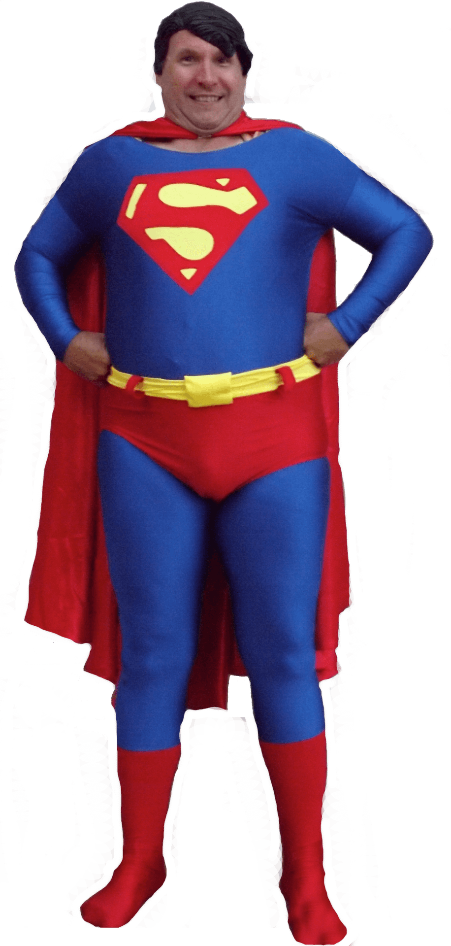 Man Dressedas Superman PNG image