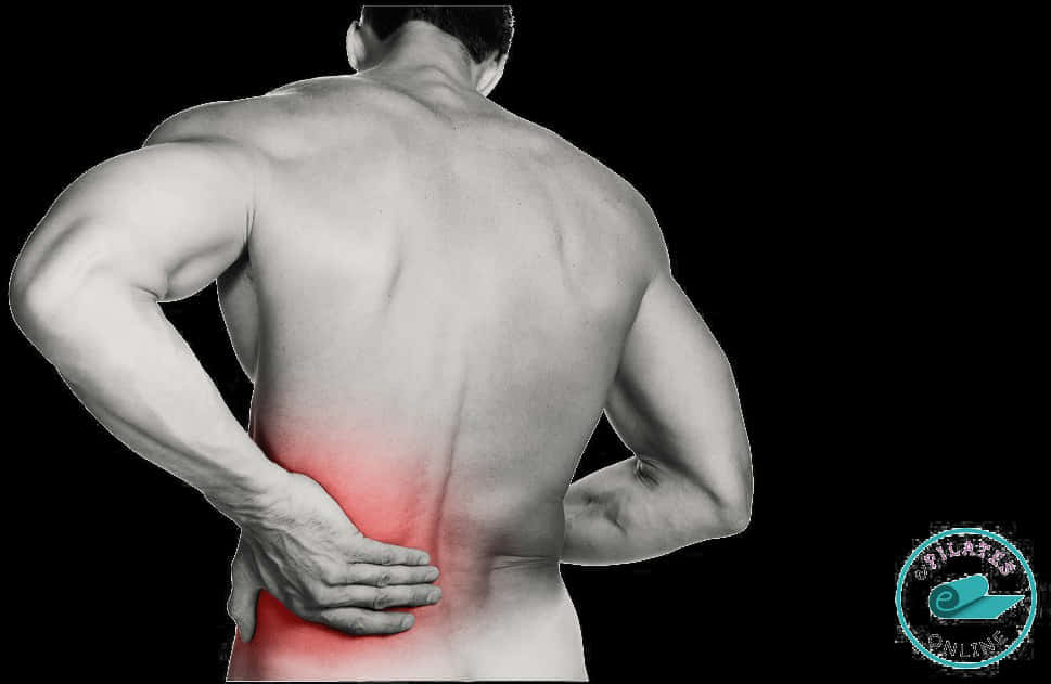 Man Experiencing Lower Back Pain PNG image