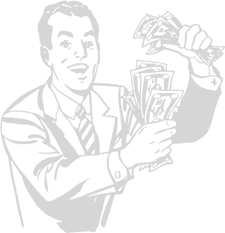 Man Holding Winning Lottery Tickets PNG image