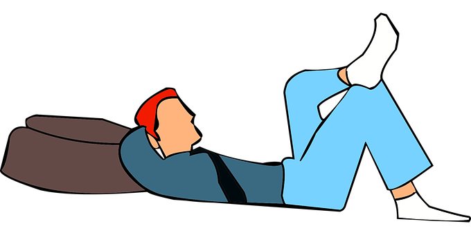 Man Lying Down Relaxing PNG image