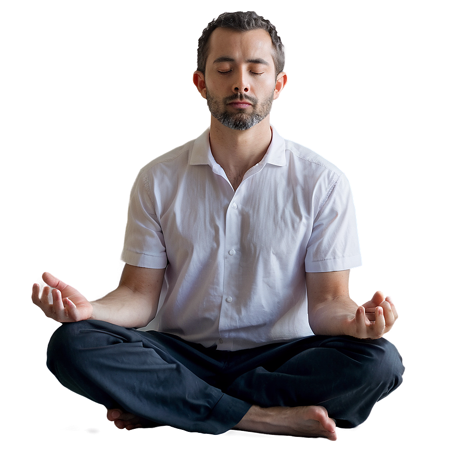 Man Meditating Png 05042024 PNG image