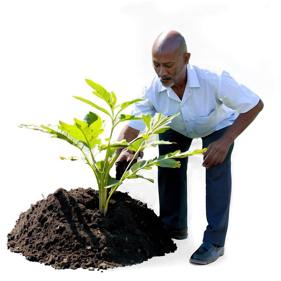 Man Planting Tree Png Pjh PNG image
