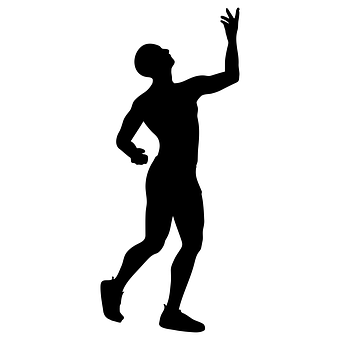 Man Reaching Up Silhouette PNG image