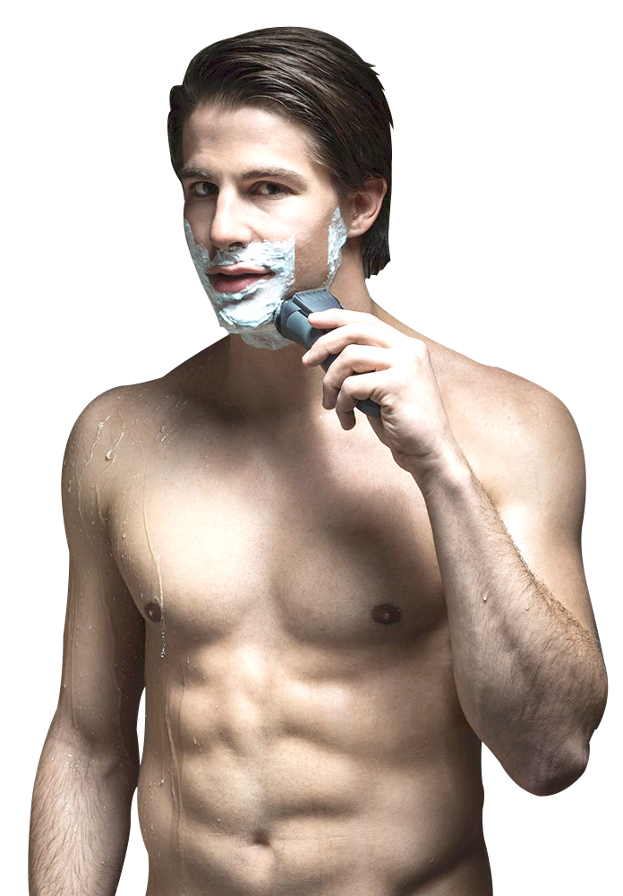 Man Shaving With Razor PNG image
