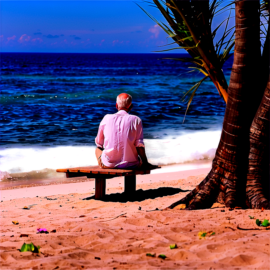 Man Sitting By The Sea Png 85 PNG image