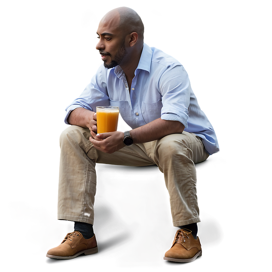 Man Sitting D PNG image