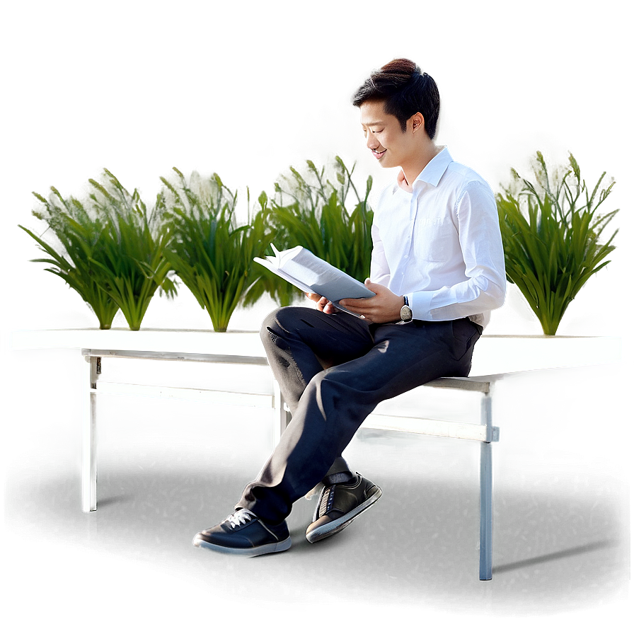 Man Sitting In Classroom Png Ofj PNG image