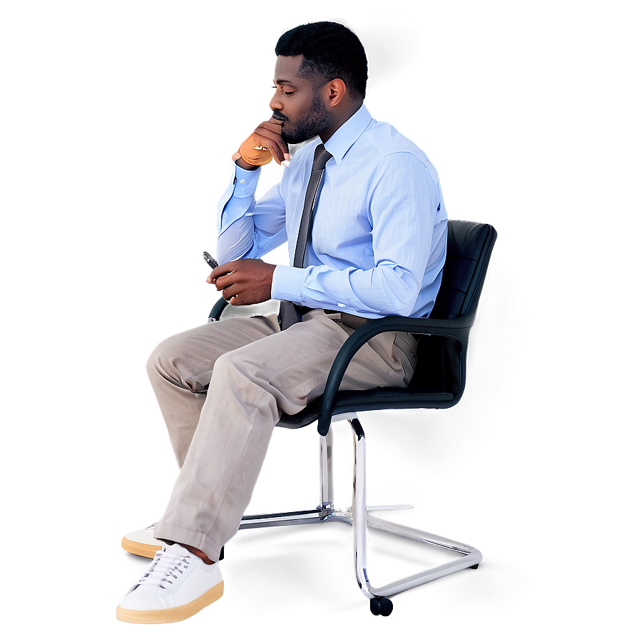 Man Sitting In Office Png Vkl3 PNG image