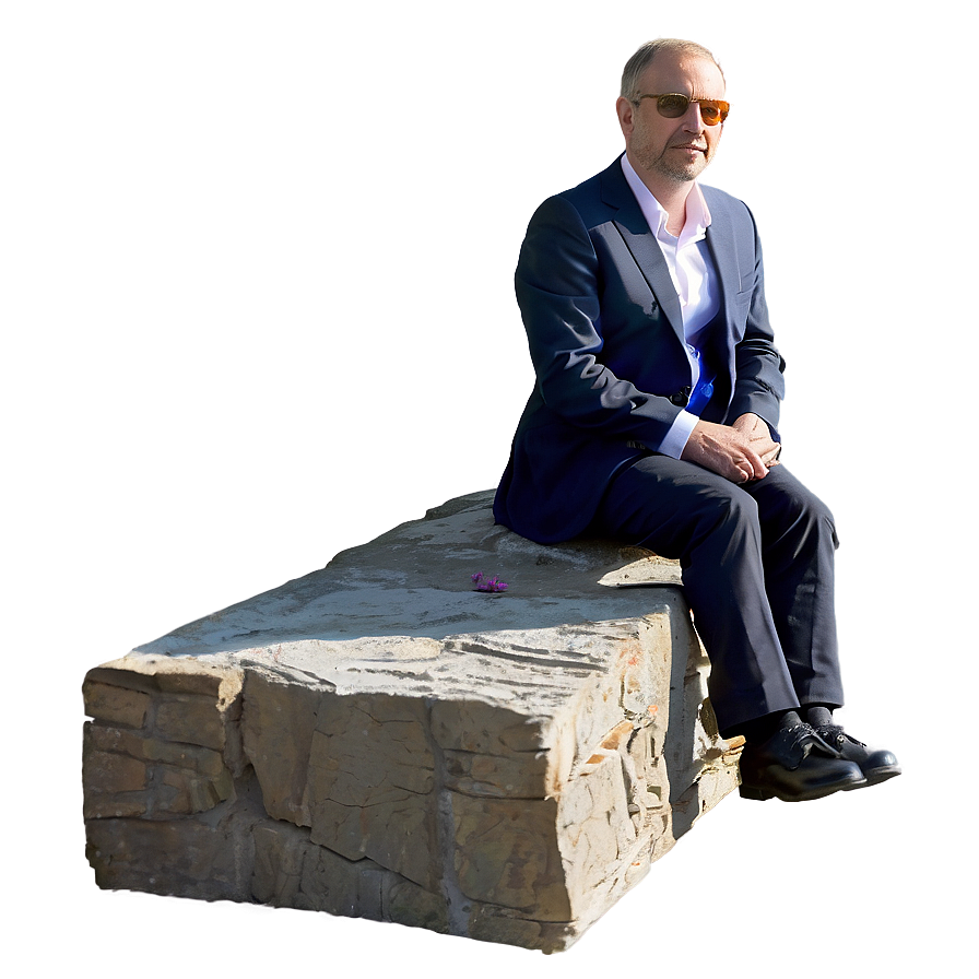 Man Sitting On Cliff Png Nmh66 PNG image