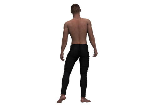 Man Standing Back View Black Background PNG image