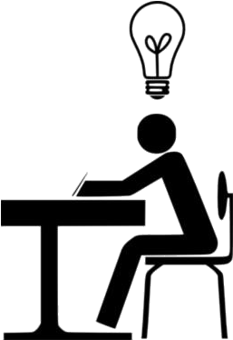 Man Thinking With Lightbulb Idea Concept PNG image