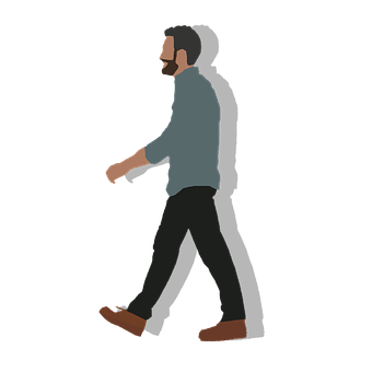 Man Walking Silhouette PNG image