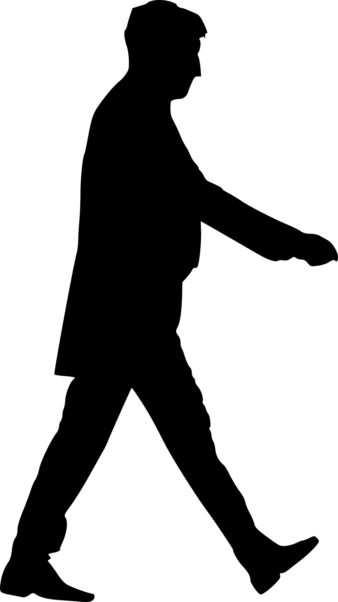 Man Walking Silhouette PNG image