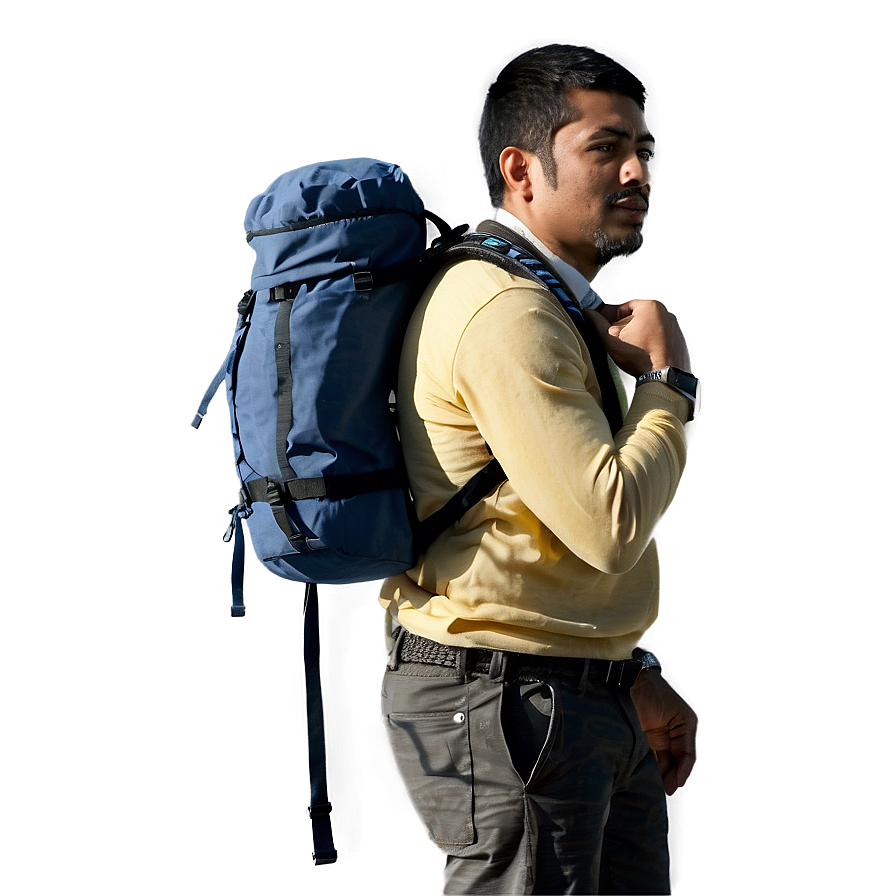 Man With Backpack Png 05042024 PNG image