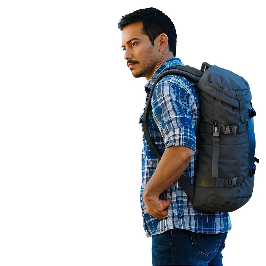 Man With Backpack Png 05042024 PNG image