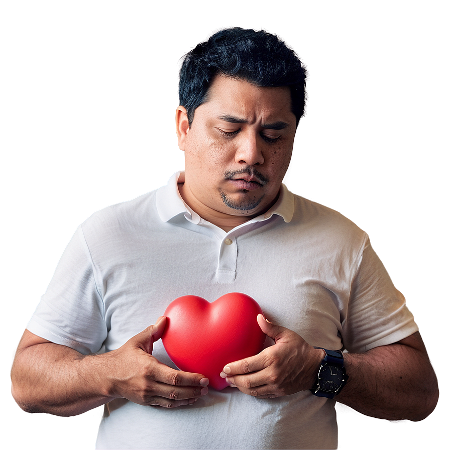 Man With Heavy Heart Png Gcc13 PNG image