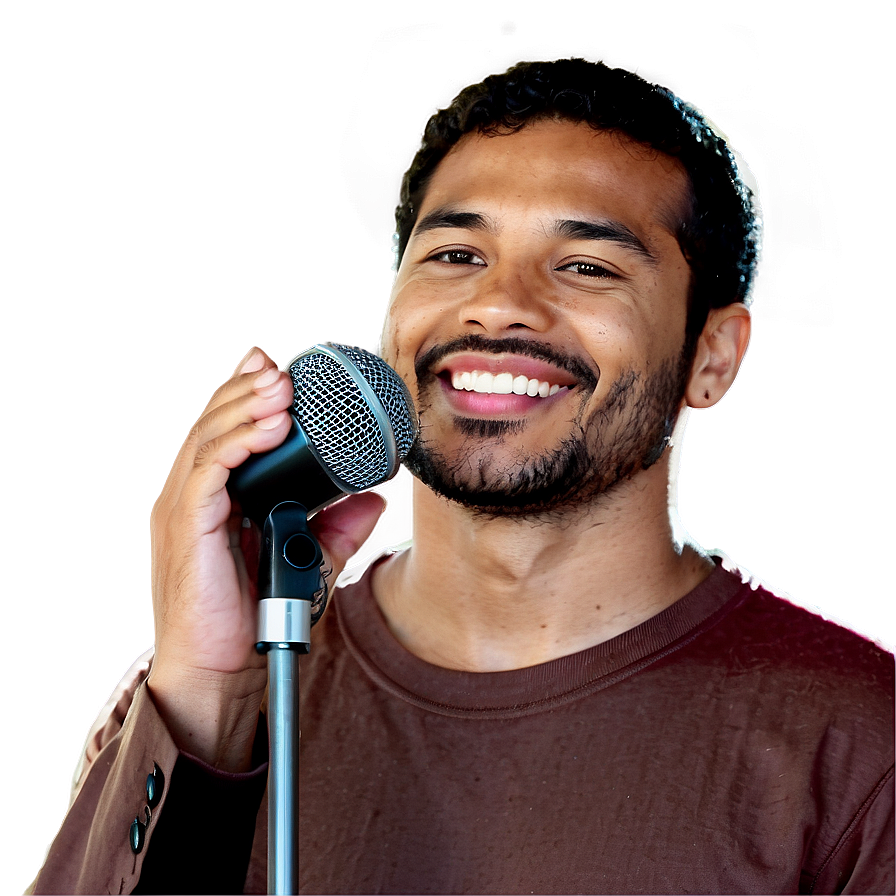 Man With Microphone Png Pui PNG image