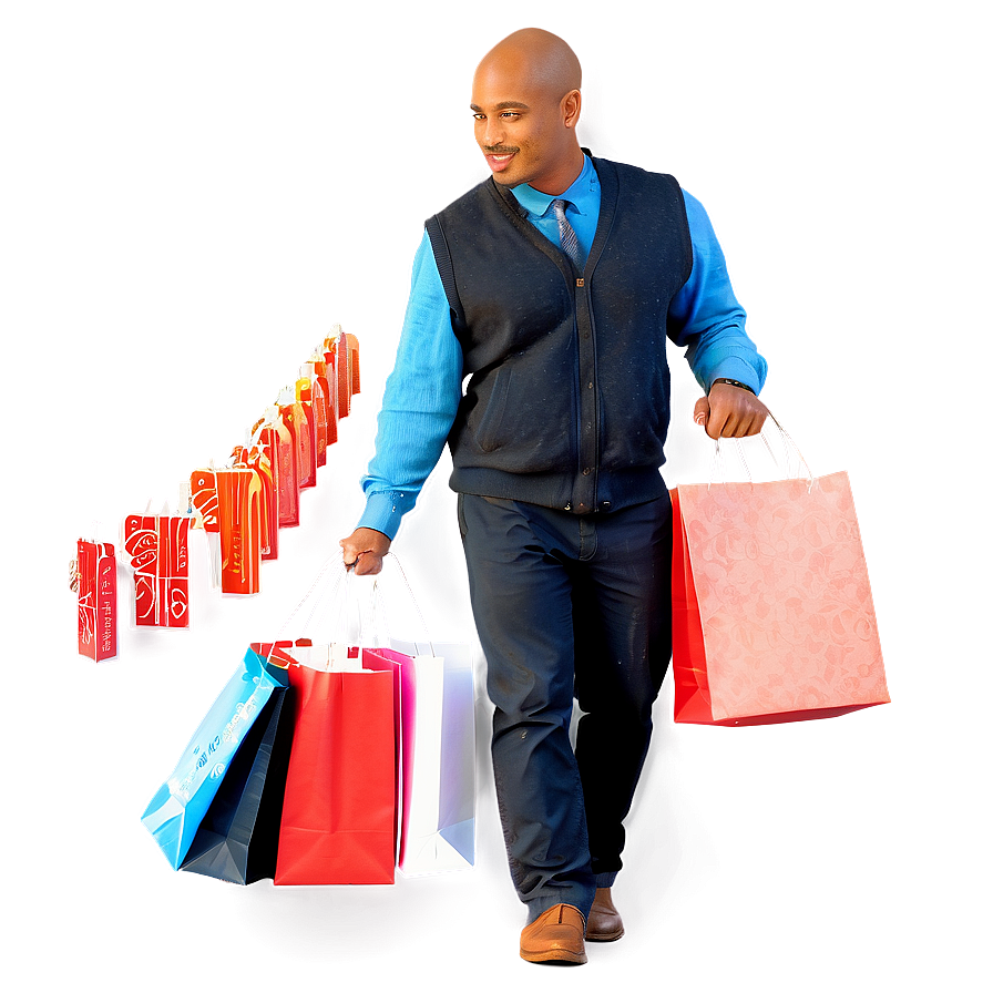 Man With Shopping Bags Png 88 PNG image