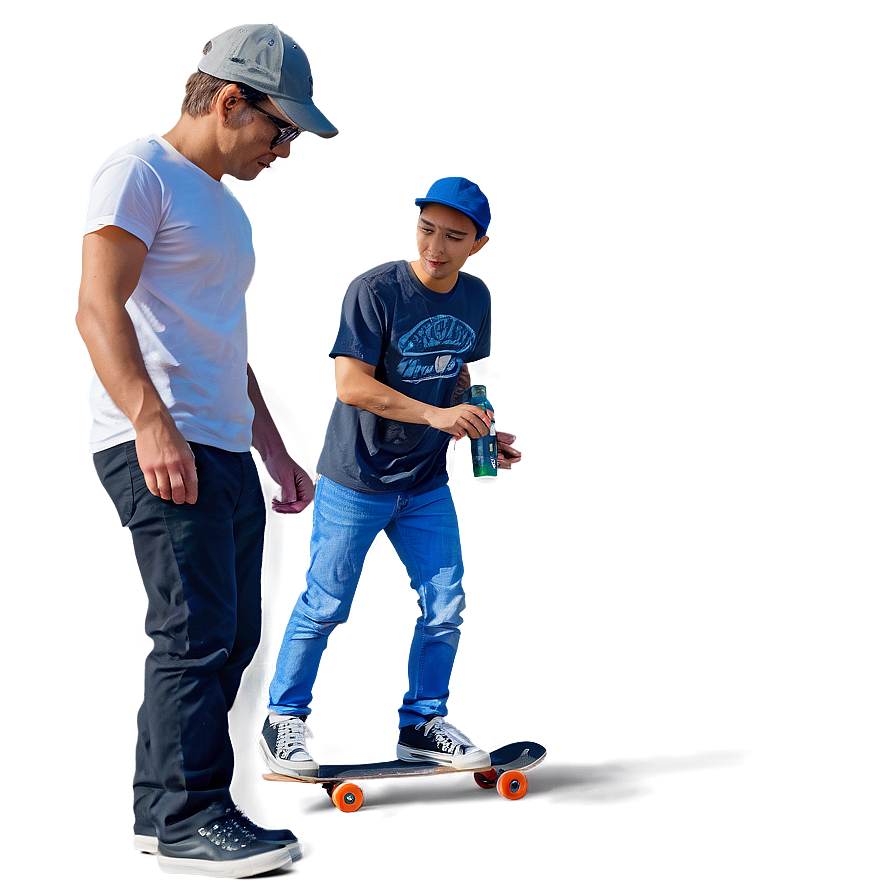 Man With Skateboard Png 05042024 PNG image