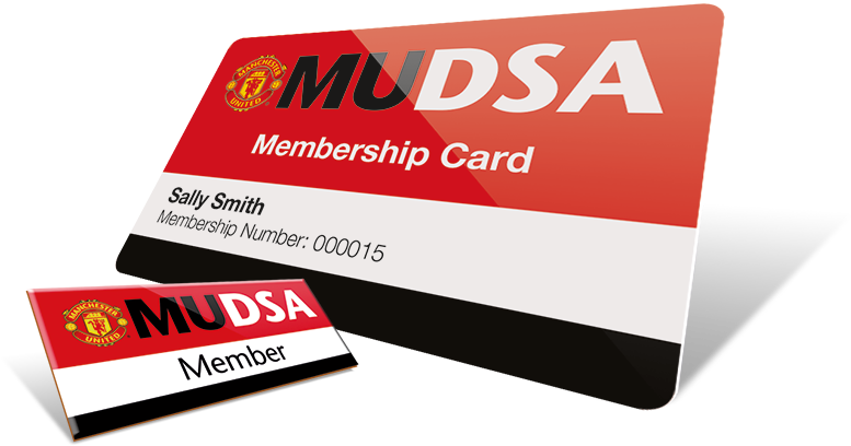 Manchester United M U D S A Membership Card PNG image