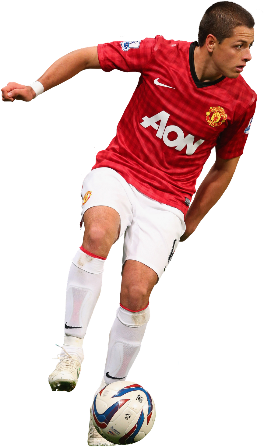 Manchester United Player Dribbling PNG image