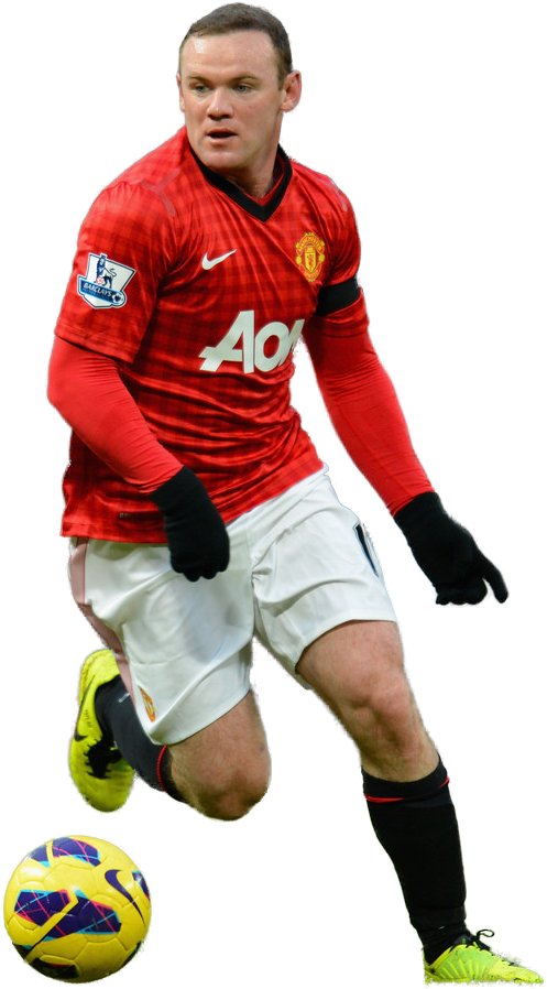 Manchester United Playerin Action PNG image